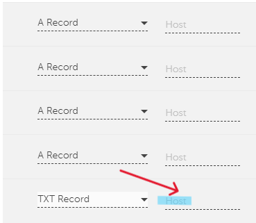 DNS Host Name Paste Step - Paste the DNS host name into the Host field