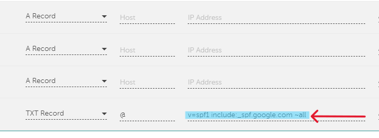 Paste SPF Value Step - Paste the SPF record into the Value field